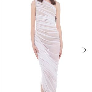 NWT White Norma Kamali Diana Gown